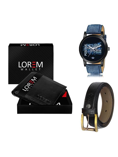 belt, wallet & watch gift combo - 19366150 - Very Small Image - 1