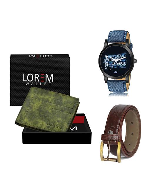 belt, wallet & watch gift combo - 19366157 - Very Small Image - 1