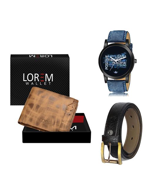 belt, wallet & watch gift combo - 19366168 - Very Small Image - 1