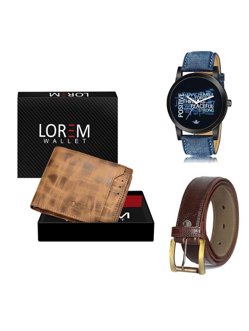 belt, wallet & watch gift combo - 19366169 - Very Small Image - 1