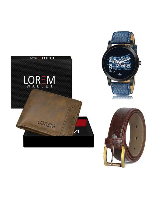 belt, wallet & watch gift combo - 19366178 - Very Small Image - 1