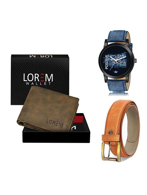 belt, wallet & watch gift combo - 19366179 - Very Small Image - 1