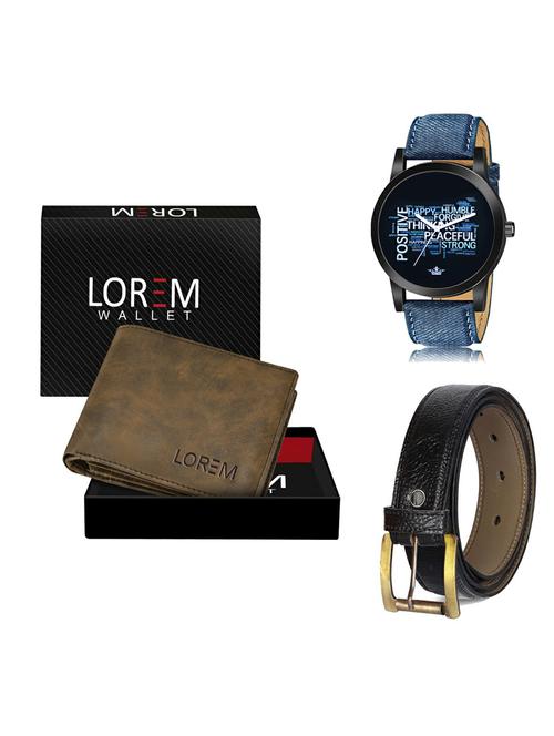 belt, wallet & watch gift combo - 19366180 - Very Small Image - 1