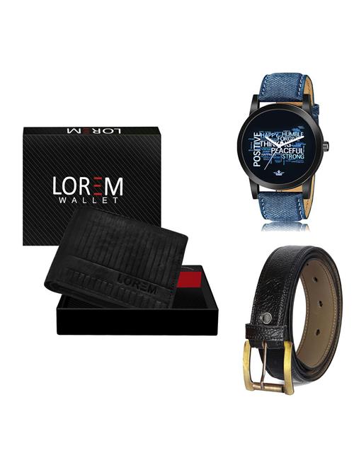 belt, wallet & watch gift combo - 19366198 - Very Small Image - 1