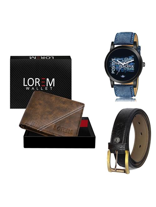 belt, wallet & watch gift combo - 19366201 - Very Small Image - 1