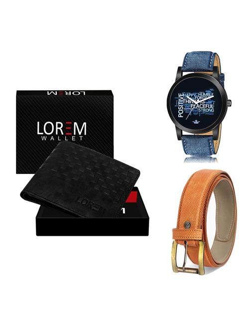 belt, wallet & watch gift combo - 19366221 - Very Small Image - 1