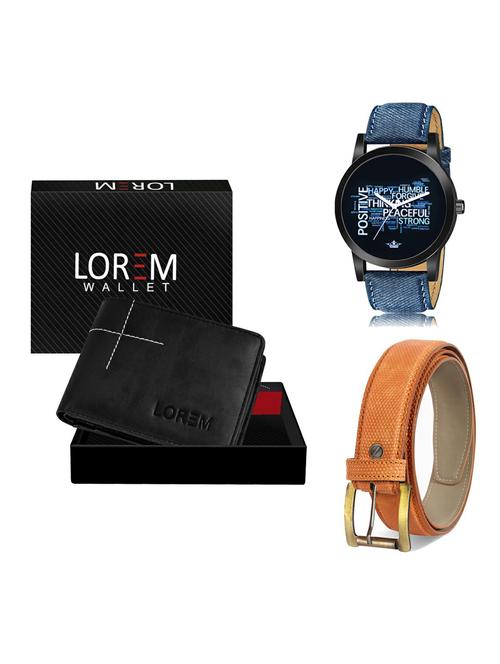 belt, wallet & watch gift combo - 19366224 - Very Small Image - 1