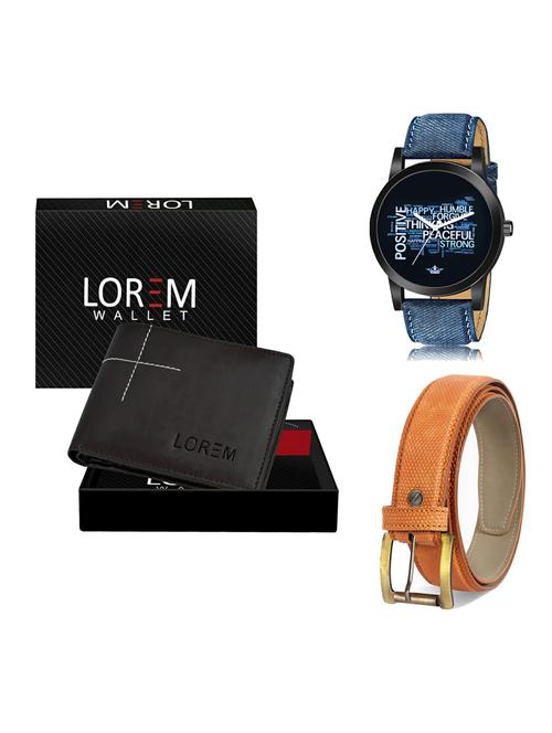 belt, wallet & watch gift combo - 19366227 - Very Small Image - 1