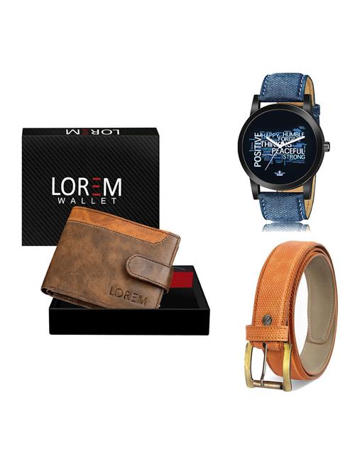 belt, wallet & watch gift combo - 19366236 - Very Small Image - 1