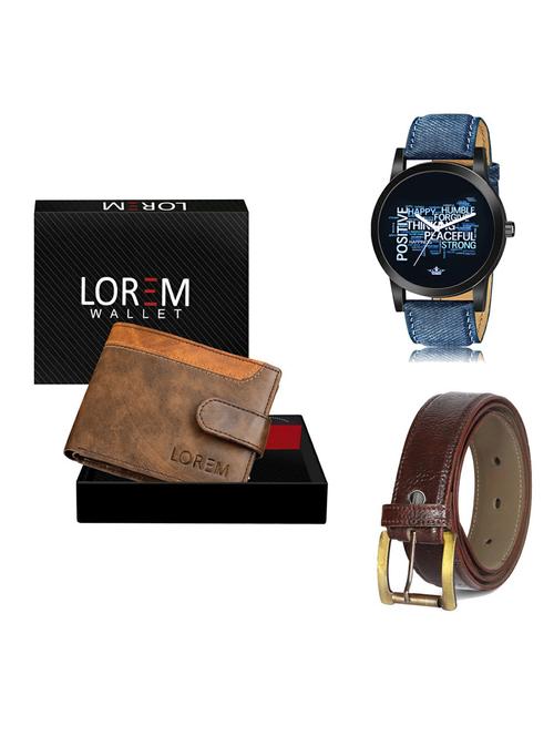 belt, wallet & watch gift combo - 19366238 - Very Small Image - 1