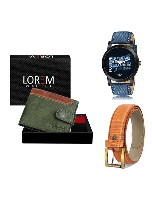 belt, wallet & watch gift combo - 19366242 - Very Small Image - 1