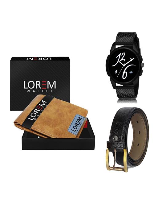 belt, wallet & watch gift combo - 19366273 - Very Small Image - 1
