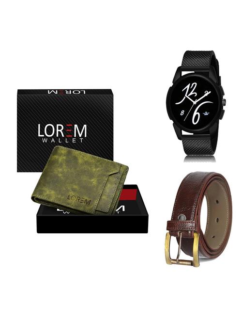belt, wallet & watch gift combo - 19366289 - Very Small Image - 1