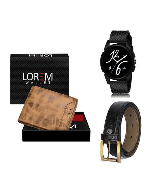 belt, wallet & watch gift combo - 19366303 - Very Small Image - 1