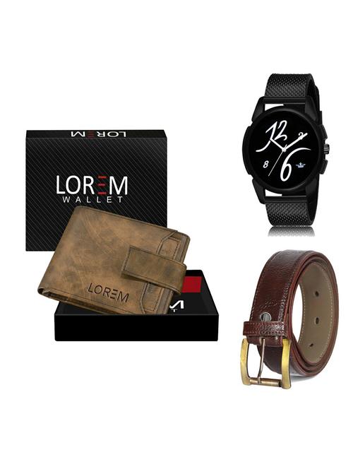 belt, wallet & watch gift combo - 19366310 - Very Small Image - 1