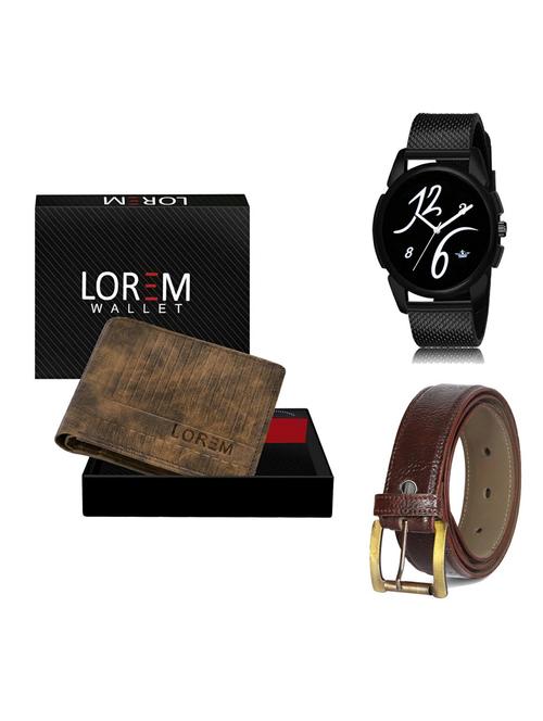 belt, wallet & watch gift combo - 19366325 - Very Small Image - 1