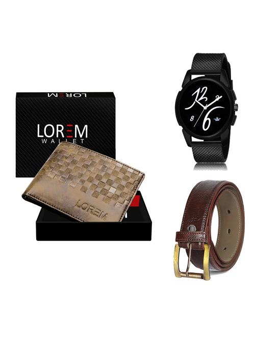 belt, wallet & watch gift combo - 19366349 - Very Small Image - 1