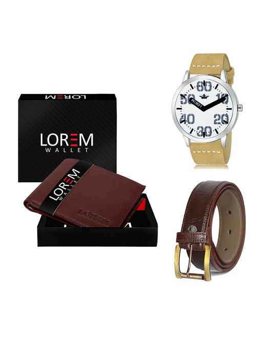 belt, wallet & watch gift combo - 19366418 - Very Small Image - 1