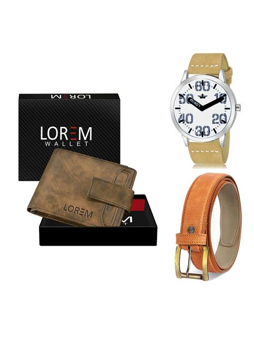 belt, wallet & watch gift combo - 19366443 - Very Small Image - 1
