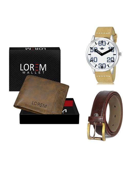 belt, wallet & watch gift combo - 19366448 - Very Small Image - 1