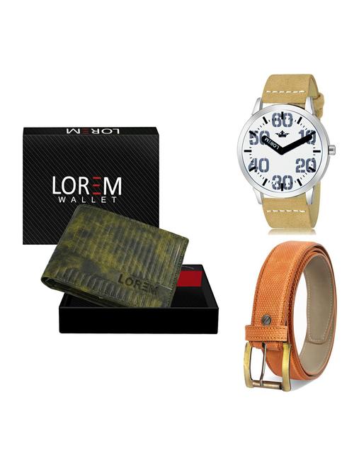 belt, wallet & watch gift combo - 19366464 - Very Small Image - 1