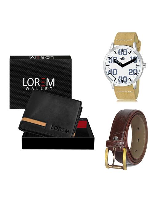 belt, wallet & watch gift combo - 19366502 - Very Small Image - 1
