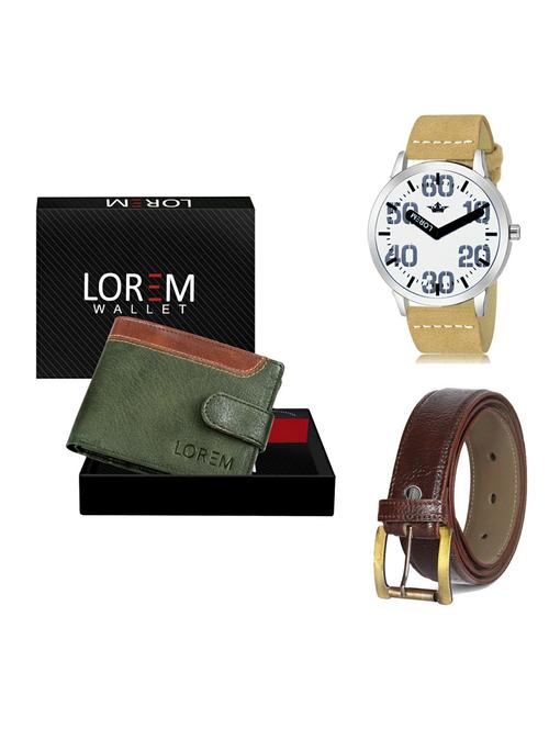 belt, wallet & watch gift combo - 19366514 - Very Small Image - 1