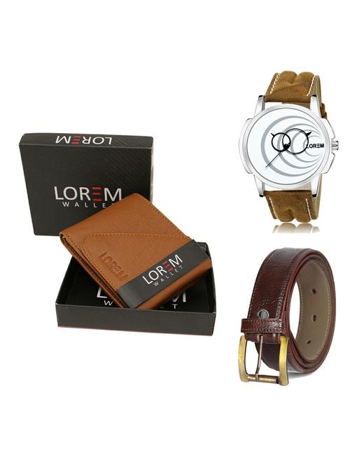 belt, wallet & watch gift combo - 19366517 - Very Small Image - 1