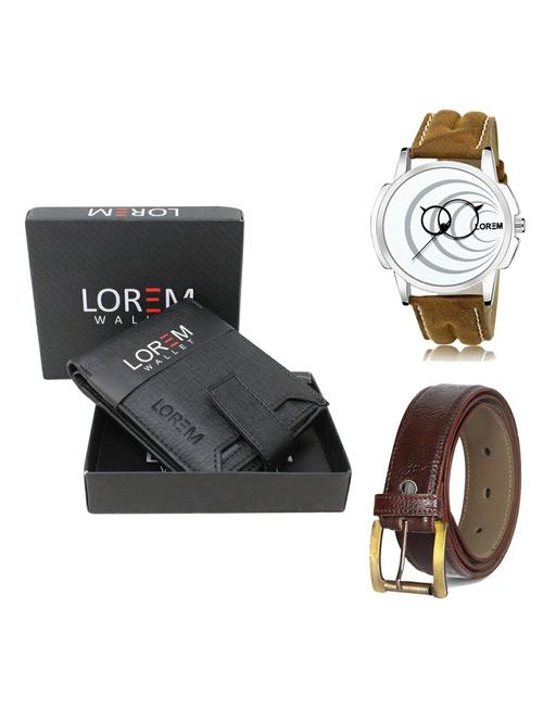belt, wallet & watch gift combo - 19366535 - Very Small Image - 1