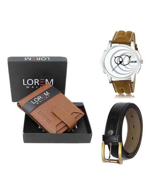 belt, wallet & watch gift combo - 19366540 - Very Small Image - 1