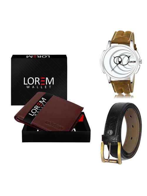 belt, wallet & watch gift combo - 19366552 - Very Small Image - 1