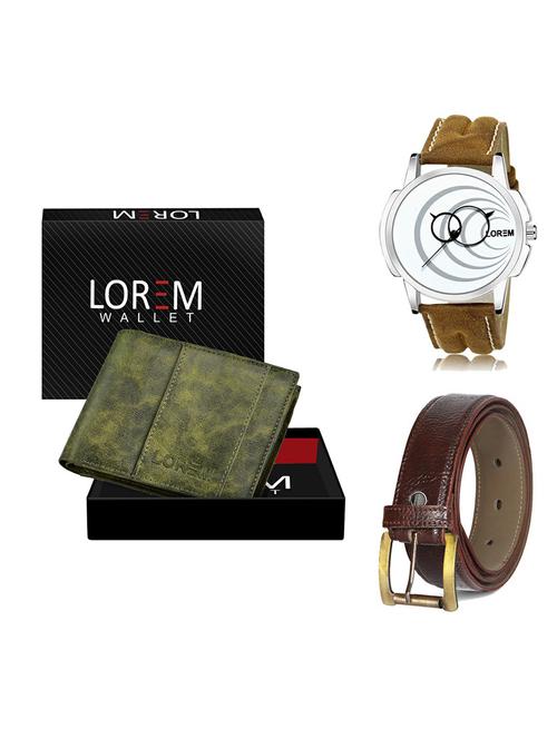 belt, wallet & watch combo - 19366565 - Very Small Image - 1