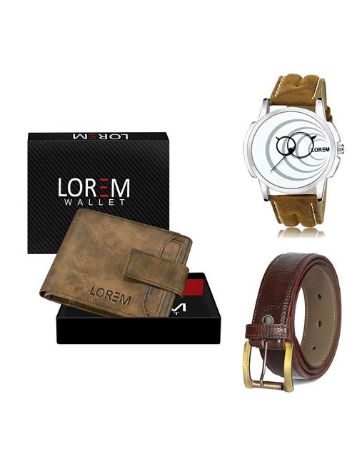 belt, wallet & watch combo - 19366580 - Very Small Image - 1