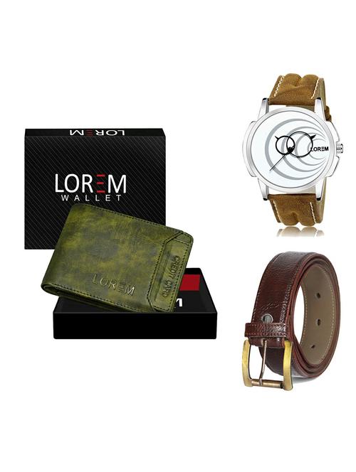 belt, wallet & watch combo - 19366592 - Very Small Image - 1