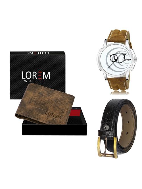 belt, wallet & watch combo - 19366594 - Very Small Image - 1