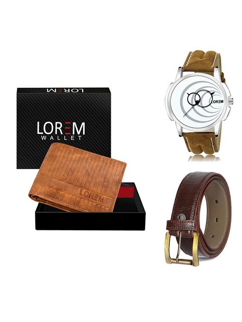 belt, wallet & watch combo - 19366598 - Very Small Image - 1