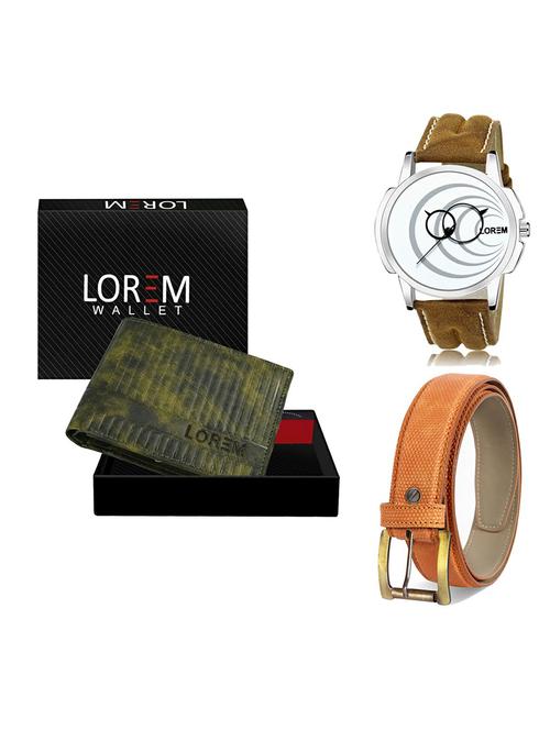 belt, wallet & watch combo - 19366599 - Very Small Image - 1