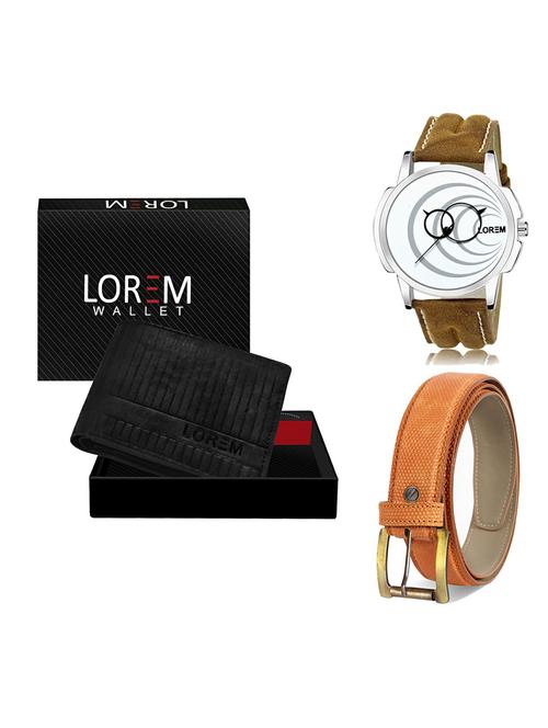 belt, wallet & watch combo - 19366602 - Very Small Image - 1
