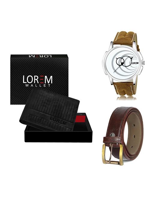 belt, wallet & watch combo - 19366604 - Very Small Image - 1