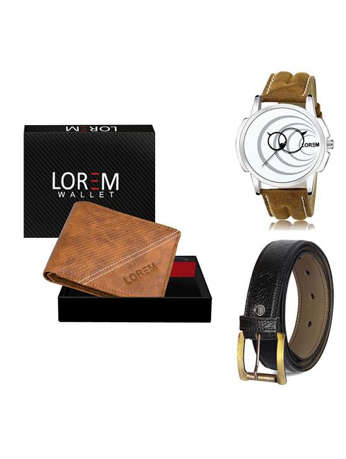 belt, wallet & watch combo - 19366609 - Very Small Image - 1