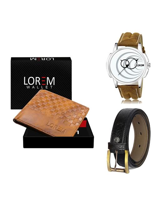 belt, wallet & watch combo - 19366621 - Very Small Image - 1