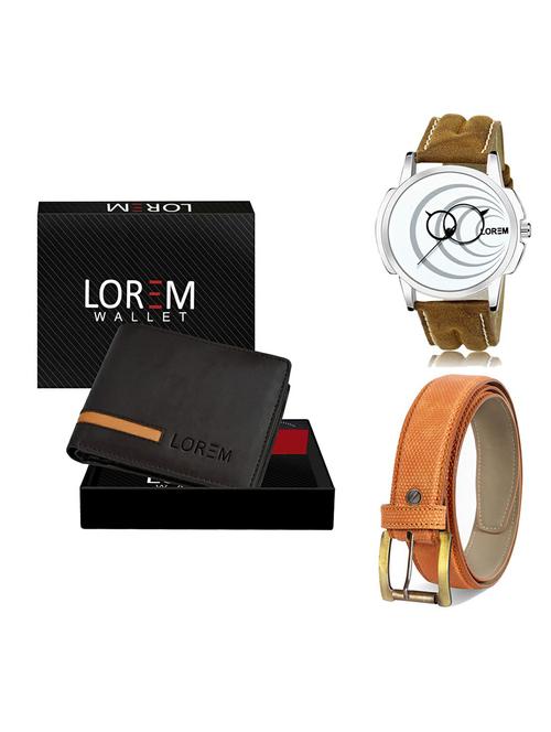 belt, wallet & watch combo - 19366638 - Very Small Image - 1
