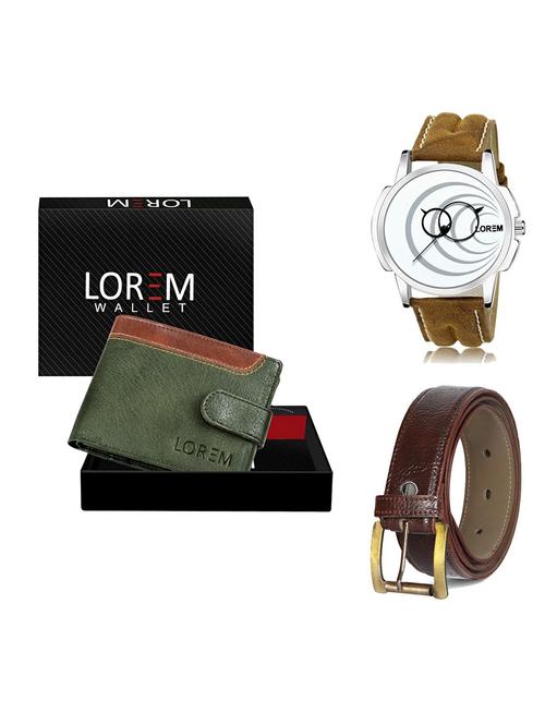 belt, wallet & watch combo - 19366650 - Very Small Image - 1