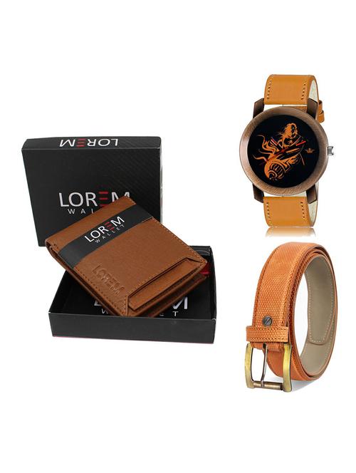 belt, wallet & watch combo - 19366658 - Very Small Image - 1