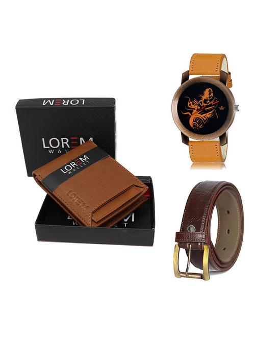 belt, wallet & watch combo - 19366660 - Very Small Image - 1