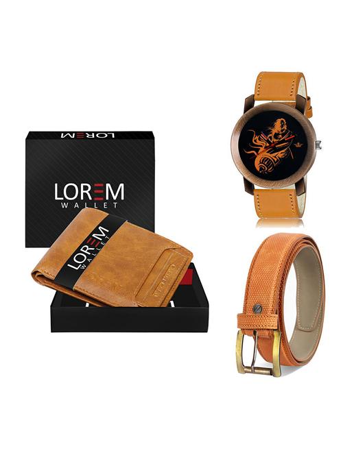 belt, wallet & watch combo - 19366664 - Very Small Image - 1