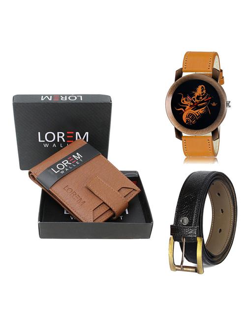 belt, wallet & watch combo - 19366677 - Very Small Image - 1