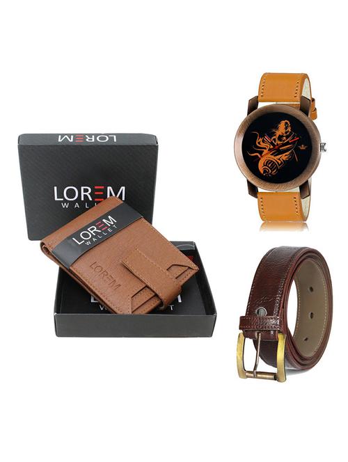 belt, wallet & watch combo - 19366678 - Very Small Image - 1