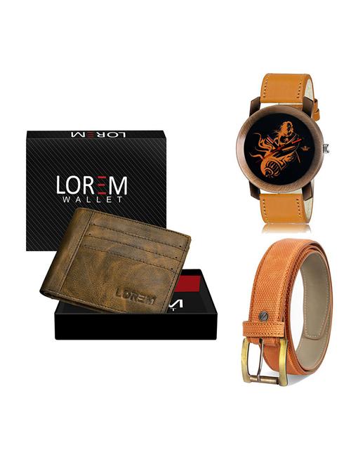 belt, wallet & watch combo - 19366703 - Very Small Image - 1