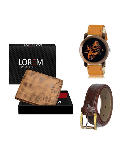 belt, wallet & watch combo - 19366711 - Very Small Image - 1